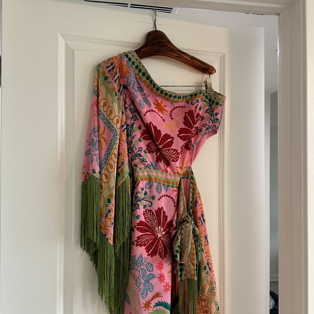 FARM Rio Multicolor Floral One-Shoulder Maxi Dress - Picture 2 of 10